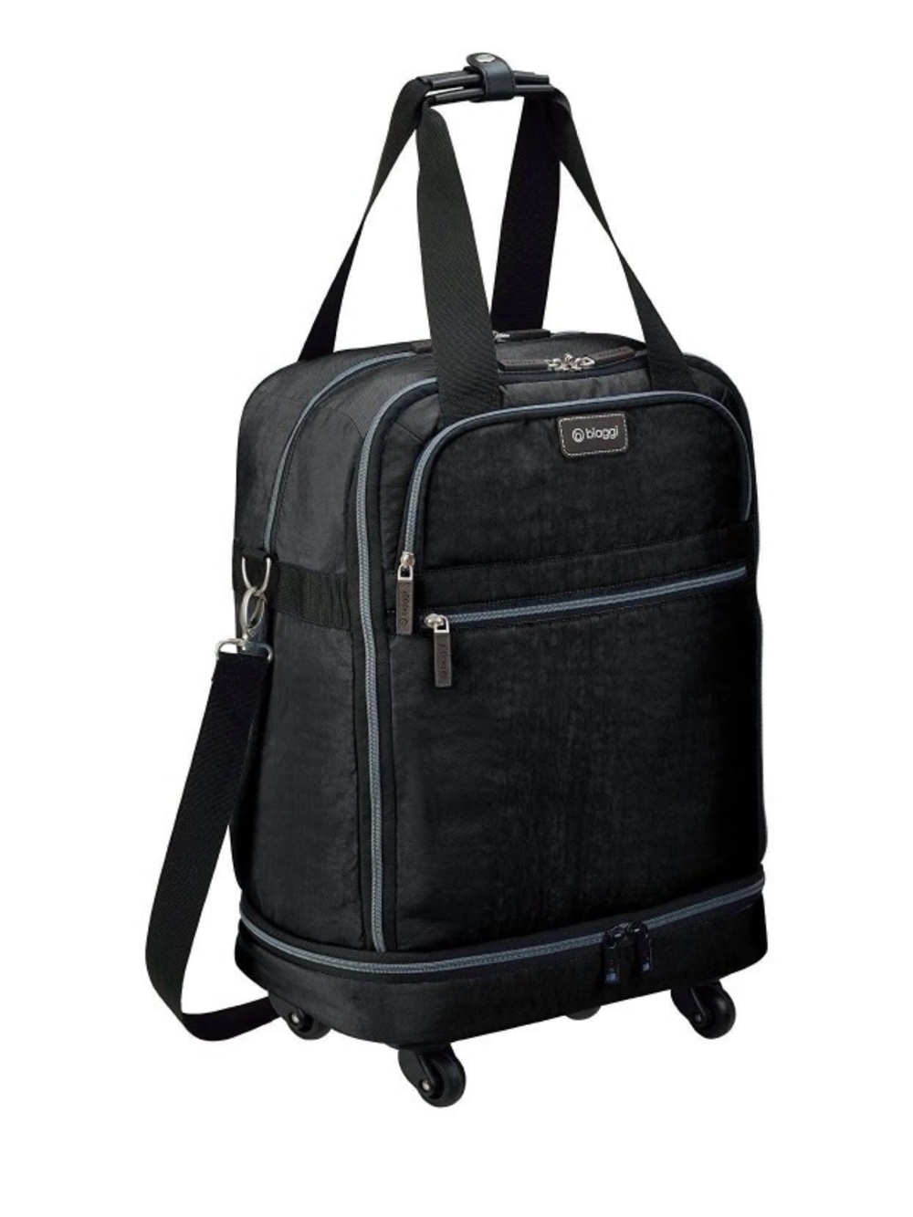 BIAGGI NWT ZIPSACK 31” FOLDABLE SPINNER SUITCASE CARRYON BUSINESS BLACK